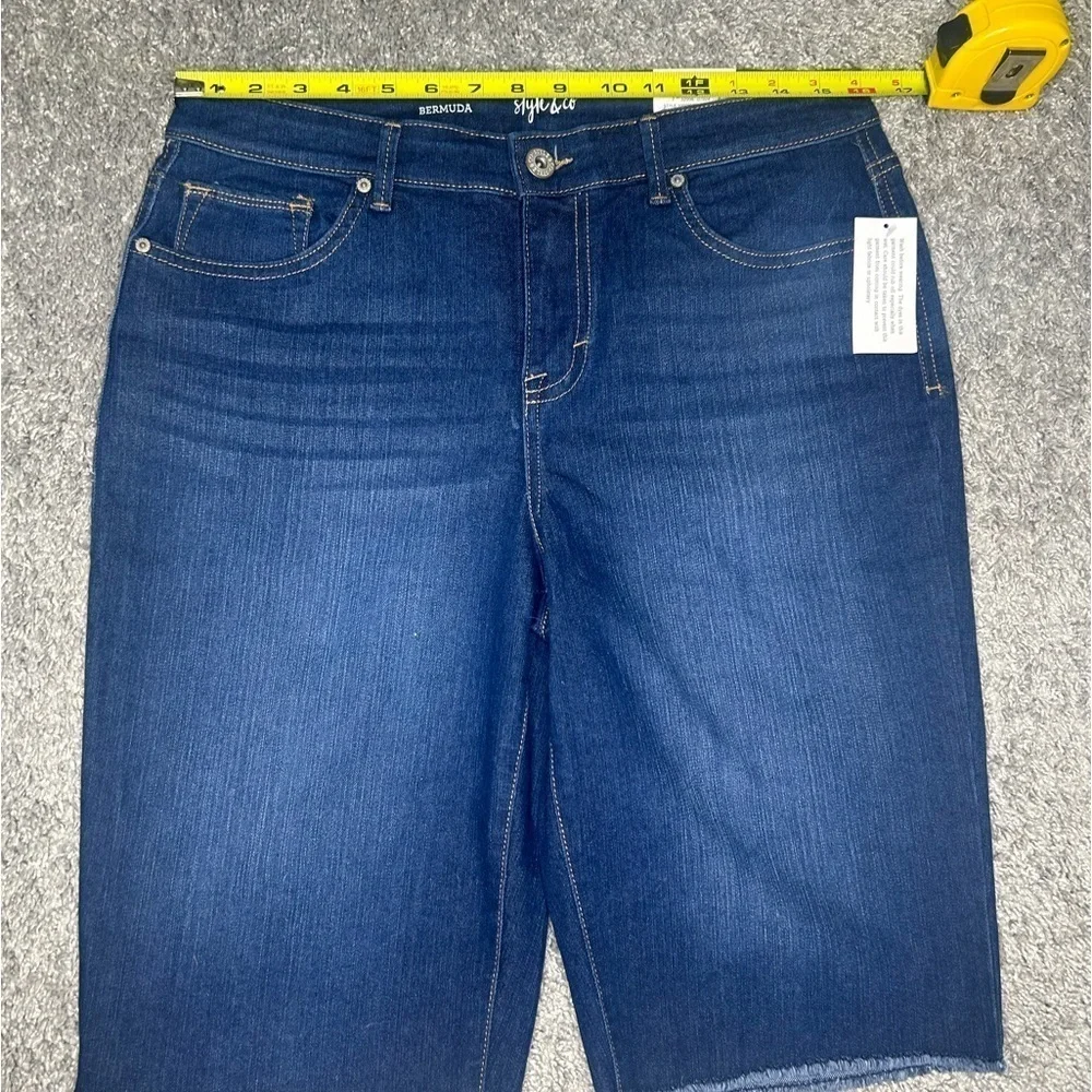 NWT - Style & CO. Size 10 Summer Vacation Bermuda Short Jean Denim - Picture 6 of 6